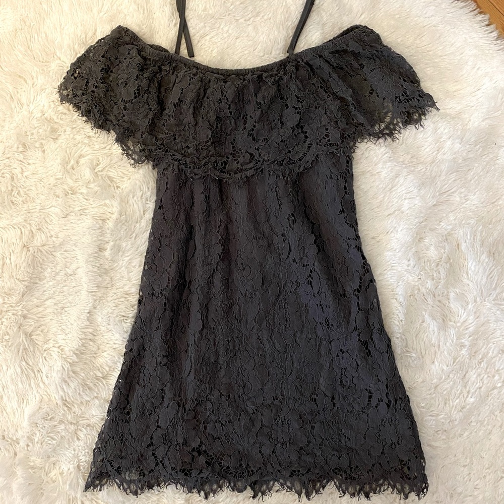 Gray lace dress